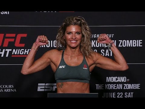 Syuri Kondo and Ashley Yoder - Official Weigh-ins - (UFC Fight Night: Moicano vs. Korean Zombie)