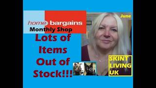 Disappointing Home Bargains monthly shop | food shortages out of stock #shoppinghaul #prepping