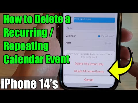 iPhone 14/14 Pro Max: How to Delete a Recurring/Repeating Calendar Event | iOS 16