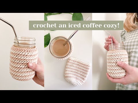 easy crochet tutorial | cute crochet drink cozy 🧋 | stitchberry