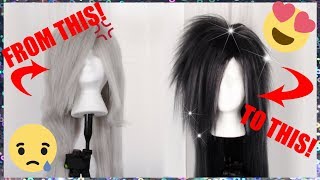HOW TO DYE A SYNTHETIC WIG! (FOR COSPLAY)【ＴＵＴＯＲＩＡＬ】