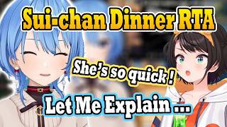 Suisei Explains Why Subaru Said She Was ‘Speedrunning’ When They Were Out Having Dinner!