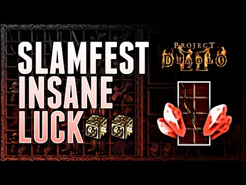 INSANE LUCK! 60 Item Slamfest - Project Diablo 2 (PD2)