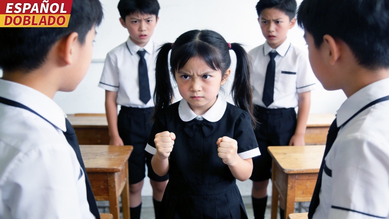 [Doblado Esp] Niños molestan a la Nueva Compañera, sin saber que su Padre es Capitán SWAT.