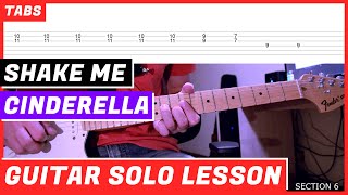 Cinderella - Shake Me | GUITAR SOLO LESSON | GUITAR TAB | TUTORIAL #25