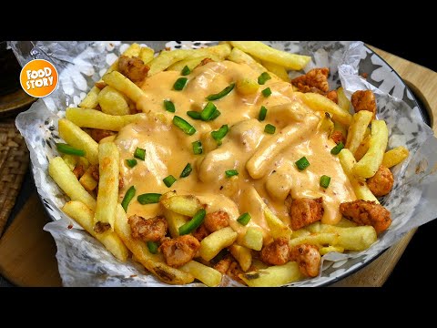 Best Chicken Loaded Fries with Cheese Sauce Recipe By Samina Food Story
