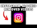 NEW HOW TO INSTAGRAM VIDEO BLOCKED REMOVED VIDEOS IN 1 MIN EASY GUIDE 2025