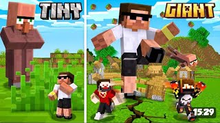 I Joinen GIANTS Vs TINY Minecraft Civilization with in Minecraft..