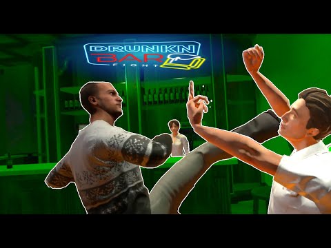 2 Drunk Guys Fighting in VR!  Drunkn Bar Fight   But It Goes Horribly Wrong
