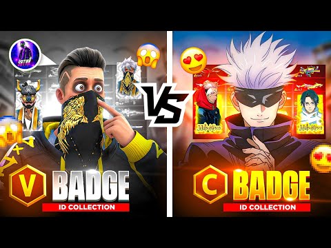 C Badge vs V Badge? 😱 Revealing ₹1 Crore Prime 8 Secret ID Collection – Garena Free Fire