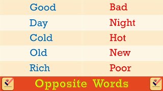 Opposite Words : 200+ Important opposite words in English | Antonyms Words | Vocabulary | Antonyms