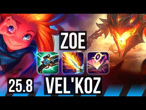 ZOE vs VEL'KOZ (MID) | 9 solo kills, 17/2/6, 50k DMG, Legendary | EUW Diamond | 25.8
