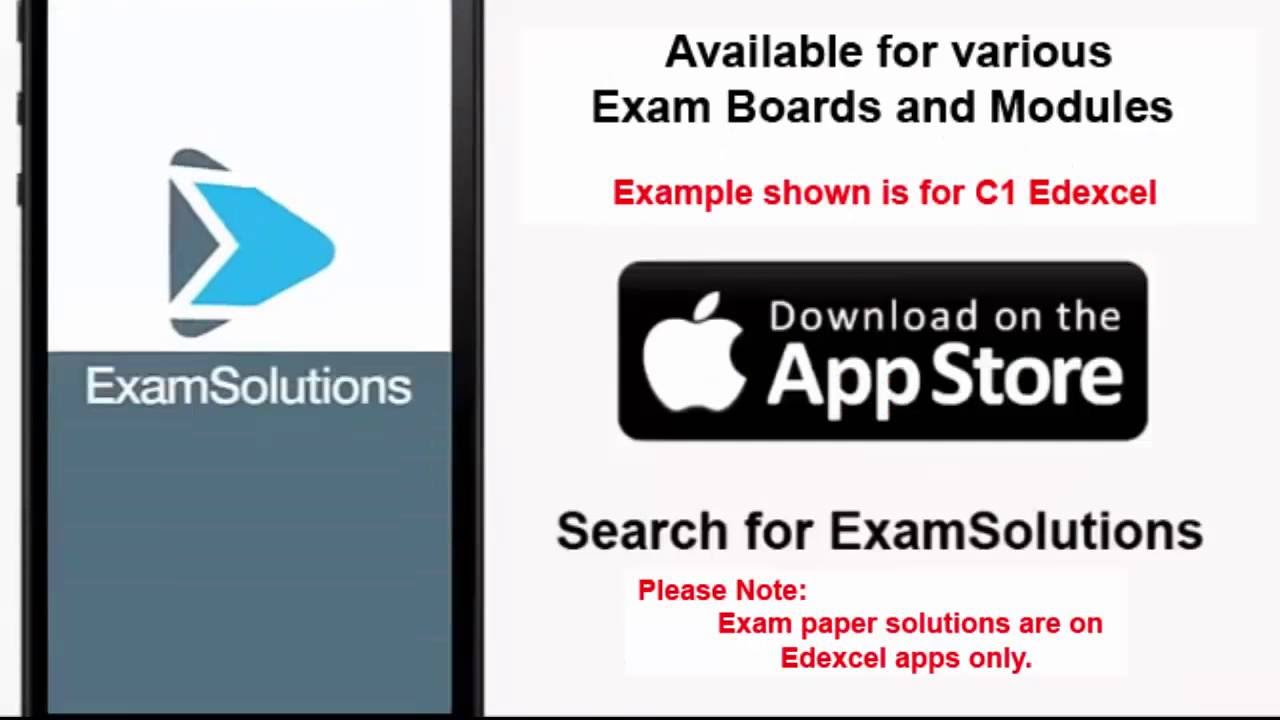 Preview of the ExamSolutions maths revision apps for iOS and Android