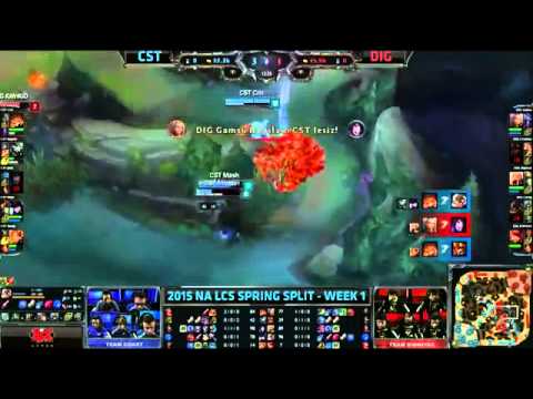Coast Jesiz Ahri VS Dignitas Kiwikid Annie Highlights   2015 NA LCS Spring W1D1