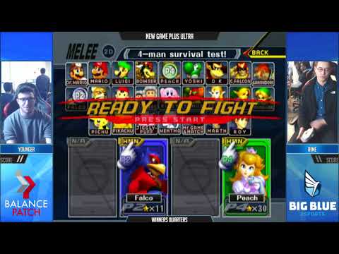 NGPU 17 SSBM - Younger (Falco) vs. rime (Peach) - Melee WQF