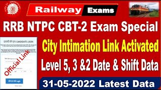 NTPC CBT-2 City intimation link activated, check  Level 5,3 2 Exams all  Special by SRINIVASMech
