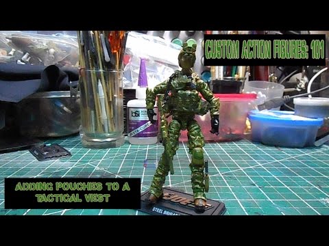 "ADDING POUCHES  & ACCESSORIES TO A FIGURE'S TACTICAL VEST" - CAF:101 TUTORIAL TUESDAY