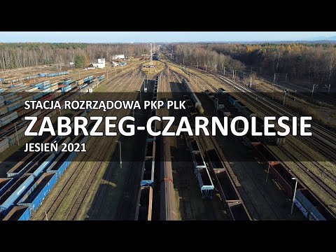 Stacja rozrządowa Zabrzeg-Czarnolesie z lotu ptaka / Jesień 2021