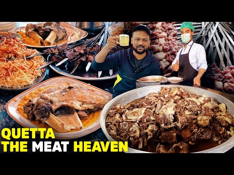 Quetta | Namkeen Mutton Rosh aur Grand Nashta | Pakistani Traditional Street Food of Baluchistan