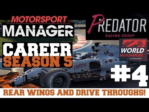 S0504: REAR WINGS AND DRIVE THROUGHS! Predator Racing - Motorsport Manager PC