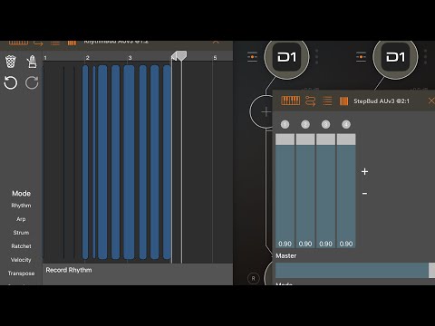 RhythmBud and StepBud AUv3 Midi Fx - Tutorial: an introduction on how to record