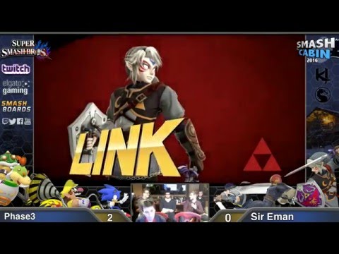 Smash Cabin 2016 Grand Finals Sir Eman (Link) Vs Phase3 (Bowser Jr.) - Smash 4
