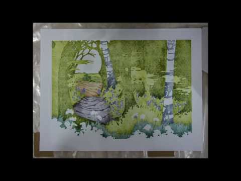 Japanese Woodblock Printing; colour layers build up