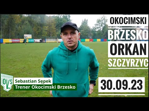30.09.23 Trener Sebastian Sępek po meczu Orkan Szczyrzyc - Okocimski Brzesko