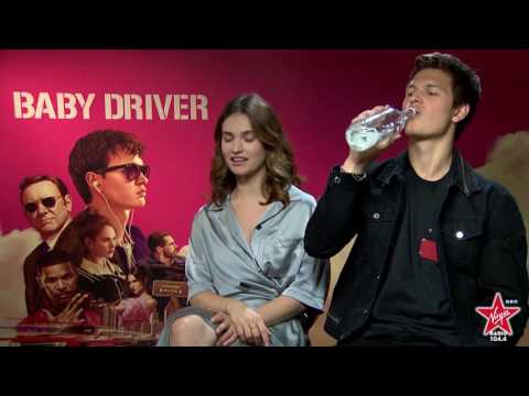 Lily James and Ansel Elgort talk about his kissing skills in Baby Driver