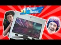 I WON WITH NINJA'S GAMING MONITOR!! - Fortnite Battle Royale