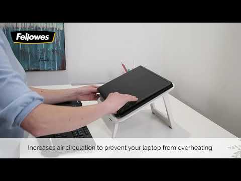 Nešiojamojo kompiuterio stovas FELLOWES I-SPIRE QUICK LIFT, balta/pilka sp. video