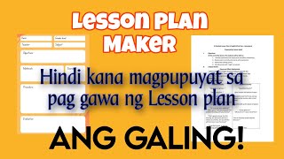 Easy way to make a lesson plan in 1 minute | Lesson Planner PH