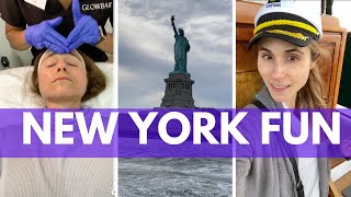 NYC | Skincare at Glowbar 😊 The Roxy Hotel 🏨 Manhatta 🍽  Boat tour 🗽@DrDrayzday
