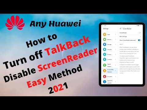 How to Turn Off TalkBack on Huawei | How to Disable / Remove / turn off Screen Reader on Any Huawei