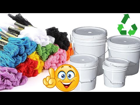 It's so Beautiful !! Superb Craft Idea with Embroidery Floss | DIY Embroidery Storage Basket♻️#2024