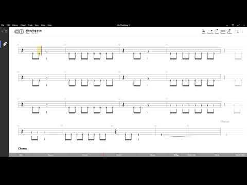 Sleeping Sun ( Nightwish ) ,Tablatura e base Senza Basso - Backing bass track - NO BASS