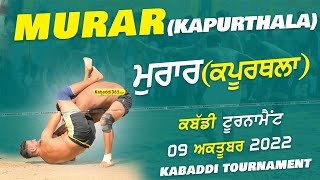 Murar (Kapurthala) Kabaddi Tournament 09 Oct 2022