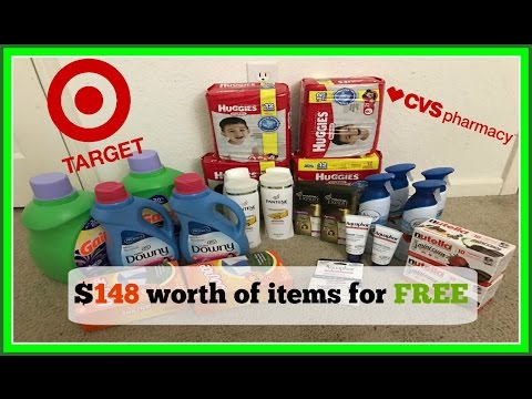 $148 WORTH OF ITEMS FOR FREE!! Target & CVS Couponing Haul 1.08.2017