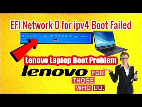 Lenovo Laptop Booting Problem - Repair EFI Network 0 for IPv4 Problem - Boot Failed | RJ Solution |