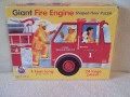 Giant Fire Engine Shaped Floor Puzzle Used Box Rough