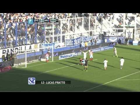 Gol de Pratto. Vélez 1 - Arsenal 0. Fecha 2. Torneo Primera División 2014. FPT