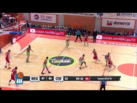 ABA Liga 2015/16 highlights: Mega Leks - Cedevita R22 (31.1.2016)