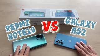 Redmi Note 10 vs Galaxy A52 review Speed Test