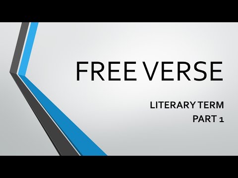 Literary Term: Free Verse | Part 1