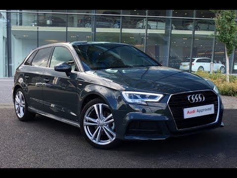 LA66GWE AUDI A3 TDI S LINE GREY 2017, West London Audi