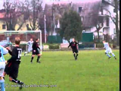 2008.11.12 Podlasie II Sokołów P. - Sęp Żelechów: bramka Michała R. Skwarka na 0:1