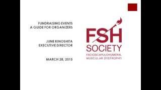 Organizing a fundraiser for the FSH Society - The Basics