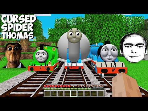 CURSED SPIDER THOMAS THE TANK ENGINE and FRIENDS vs NEXTBOTS in Minecraft Gameplay - Coffin Meme