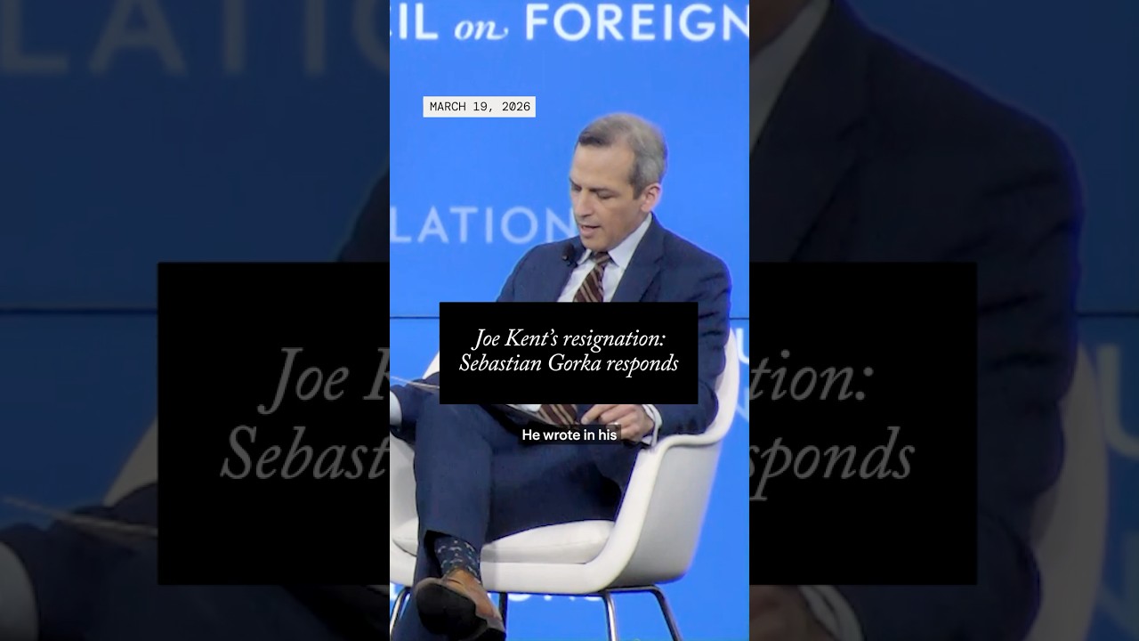 Joe Kent’s resignation: Sebastian Gorka responds