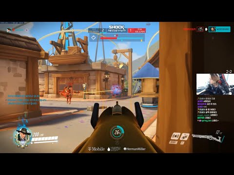 Overwatch AnsanSniper Playing Ashe For Rank 1 Spot -Human Aimbot-